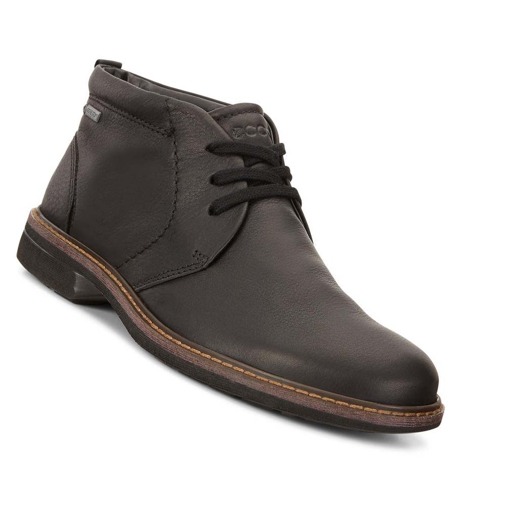 Pánské Boty Ecco Turn Gtx Chukka Tie Černé | CZ 454QMA